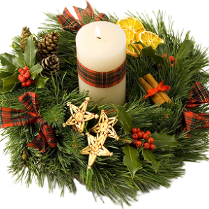 candle for holidays decor